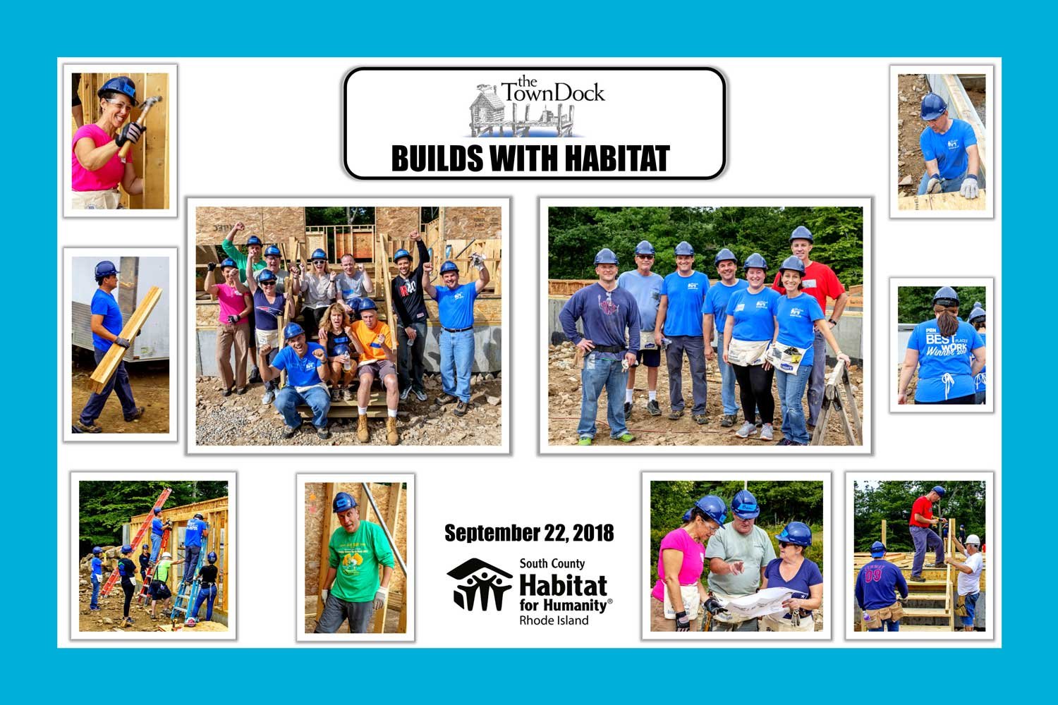 Town Dock Volunteers Help Out South County Habitat for Humanity