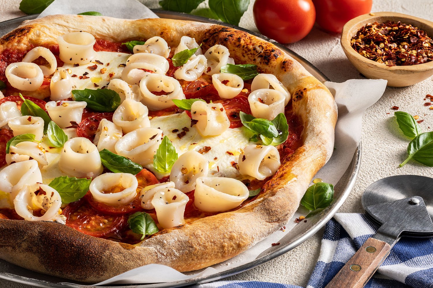 Recipe: Calamari Margherita Pizza