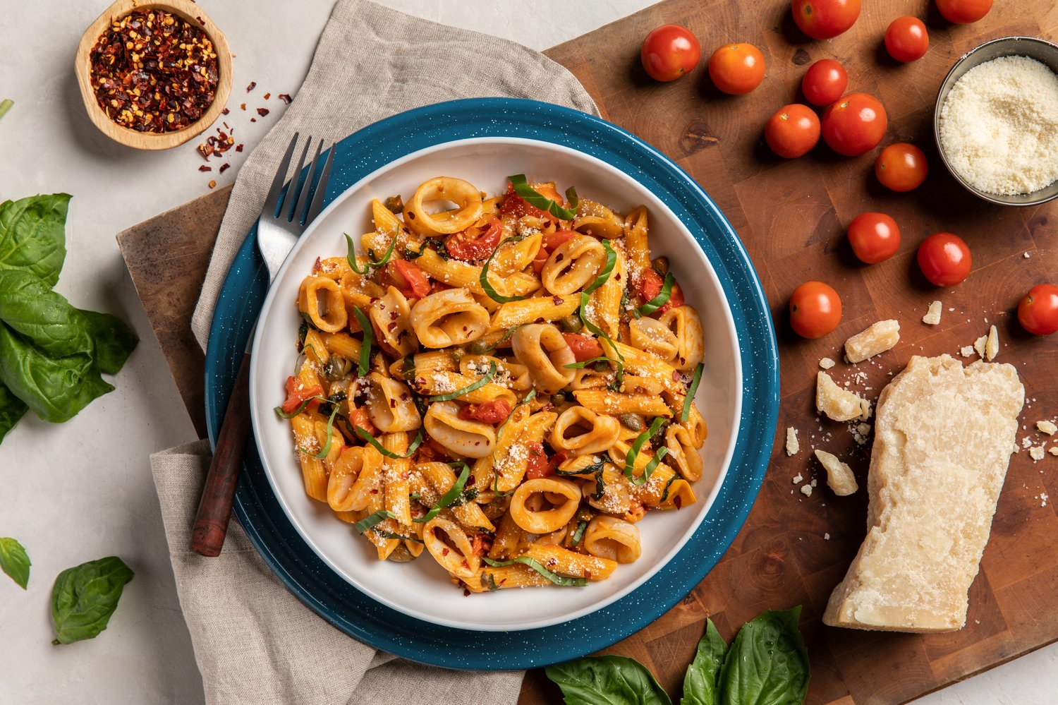 Recipe: Penne with Calamari and Cherry Tomatoes